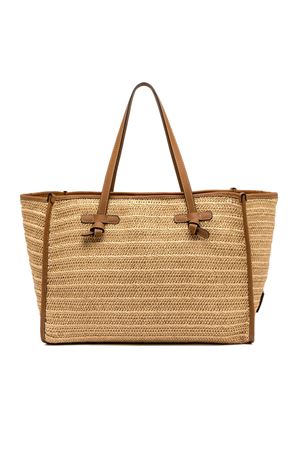 Borsa shopping in rafia effetto paglia beige GIANNI CHIARINI | BS6850COMMRVMRK064